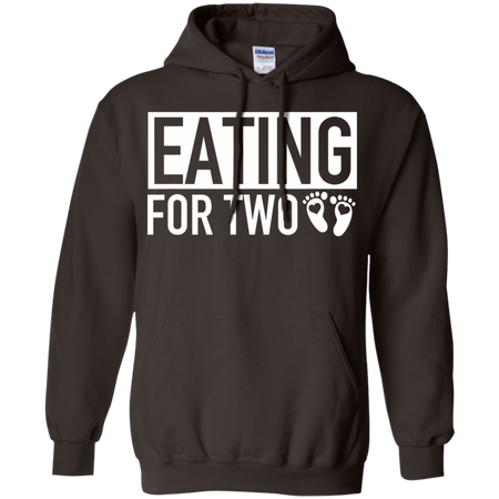 Eating for Two Matching Pregnancy Baby Coming Soon Shirt G185 Gildan Pullover Hoodie 8 oz