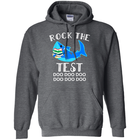 Rock The Test Funny School Professor Teacher Shirt G185 Gildan Pullover Hoodie 8 oz