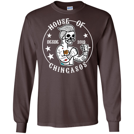House Of Desde Chingasos 2019 Funny Boxing Tattoo Shirt G240 Gildan LS Ultra Cotton T Shirt
