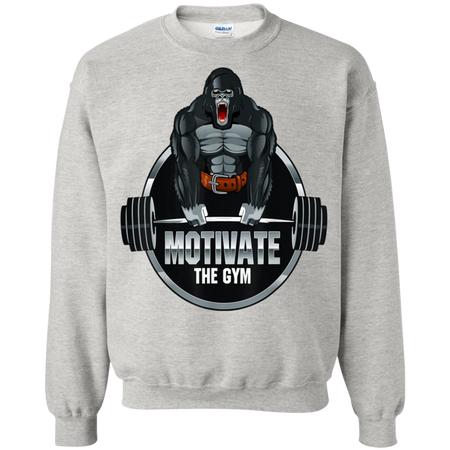 Motivate The Gym Gorilla Deadlift Strength Workout Shirt G180 Gildan Crewneck Pullover Sweatshirt 8 oz
