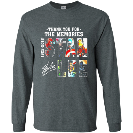 Excelsior Stan Lee Thank You For The Memories Shirt G240 Gildan LS Ultra Cotton T Shirt