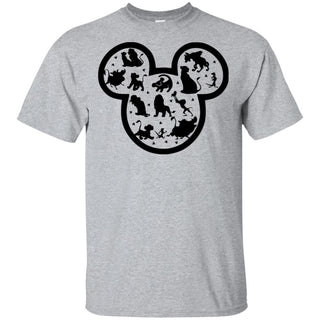 Lion King Silhouette In Mickey Head T-Shirt Men Women HA06