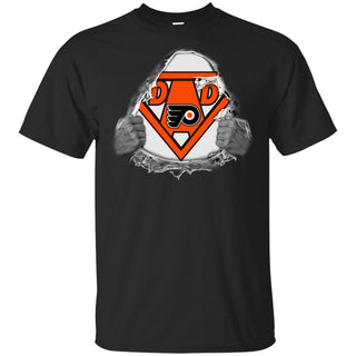 Dad Superman Fan Of Philadelphia Flyers Hockey T-Shirt VA06