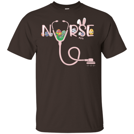 Stethoscope Nurse Tail Easter bunny Colorful Eggs Shirt G200 Gildan Ultra Cotton T Shirt