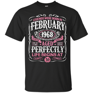 Legends Were Born In February 1968 50th Birthday Gift T shirt