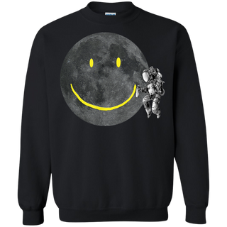 Astronaut Make A Smile On The Moon Shirt G180 Gildan Crewneck Pullover Sweatshirt 8 oz