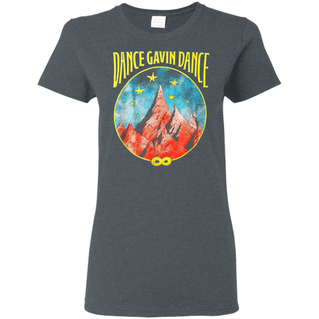 Dance Gavin Dance Mountain Stars Shirt G500L Gildan Ladies 5 3 oz T Shirt