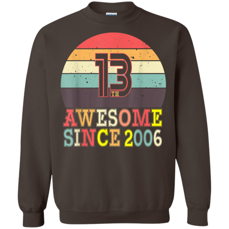 13th Birthday Vintage 13 Years Old Shirt G180 Gildan Crewneck Pullover Sweatshirt  8 oz.