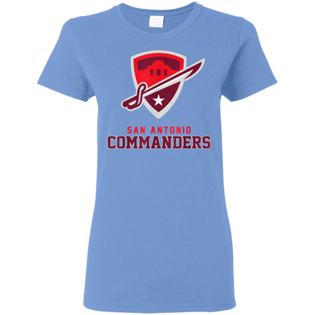 Vintage San Antonio Football Commanders Shirt G500L Gildan Ladies' 5.3 oz. T-Shirt