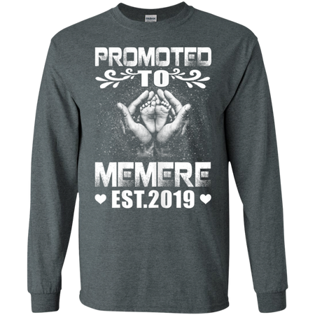 Womens Promoted To Memere Est 2019 Mothers Day New Memere Shirt G240 Gildan LS Ultra Cotton T-Shirt