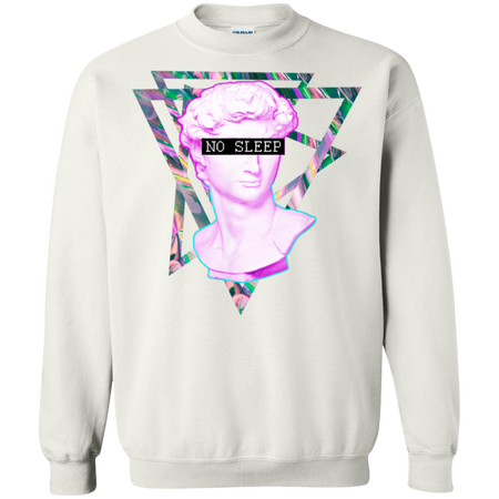 No Sleep Vaporwave Aesthethic Retro 80's Shirt G180 Gildan Crewneck Pullover Sweatshirt  8 oz.