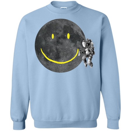 Astronaut Make A Smile On The Moon Shirt G180 Gildan Crewneck Pullover Sweatshirt  8 oz.