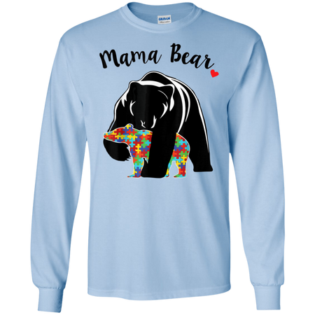 Unisex Mama Bear With Color Baby For Mather s Day Shirt G240 Gildan LS Ultra Cotton T Shirt