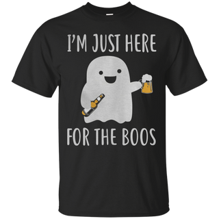 Iäó m Just Here For The Boos funny beer halloween 2018 T Shirt