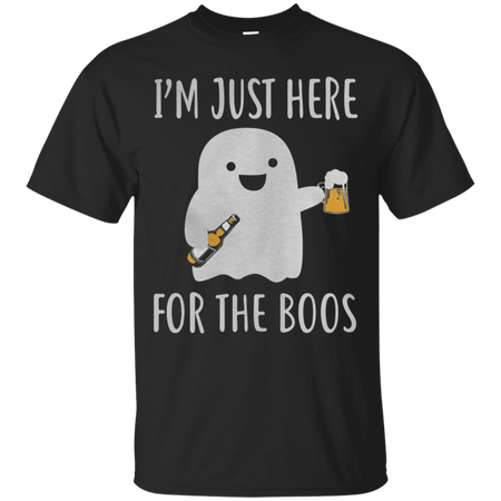 Iäó m Just Here For The Boos funny beer halloween 2018 T Shirt