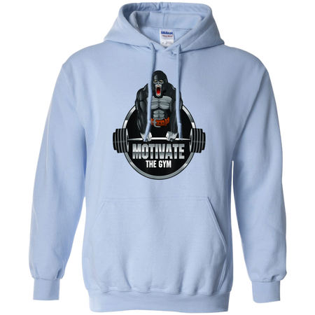 Motivate The Gym Gorilla Deadlift Strength Workout Shirt G185 Gildan Pullover Hoodie 8 oz