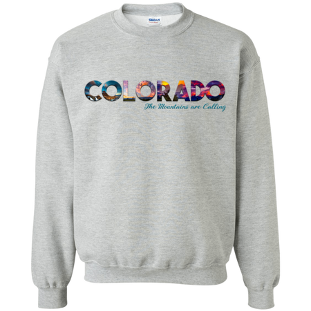 Colorado The Mountains are Calling Shirt G180 Gildan Crewneck Pullover Sweatshirt  8 oz.