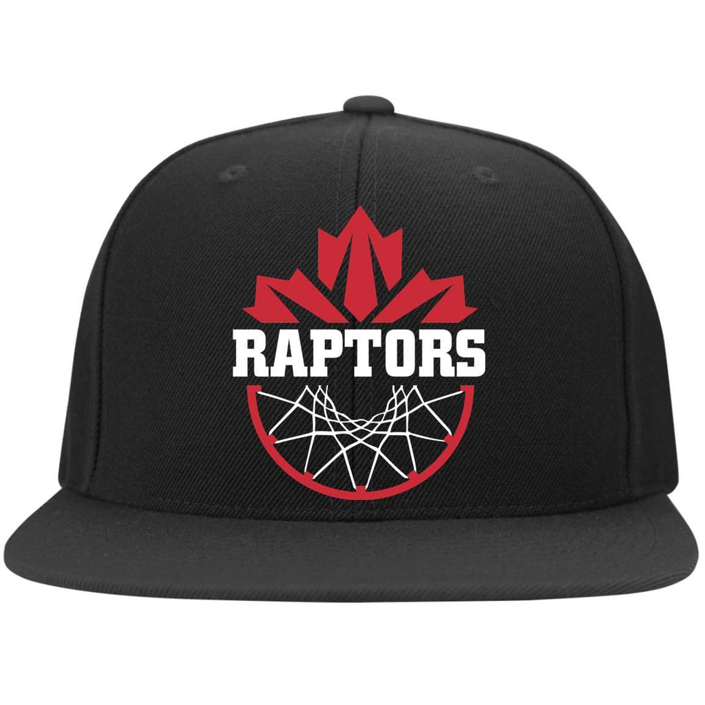 Toronto Raptors Maple Leaf Basketball Flat Bill Cap Hat HA06