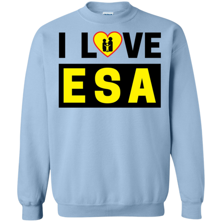 I Love ESA Empowerment Scholarship Pullover Shirt G180 Gildan Crewneck Pullover Sweatshirt  8 oz.