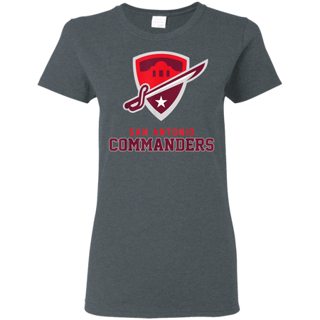 Vintage San Antonio Football Commanders Shirt G500L Gildan Ladies' 5.3 oz. T-Shirt