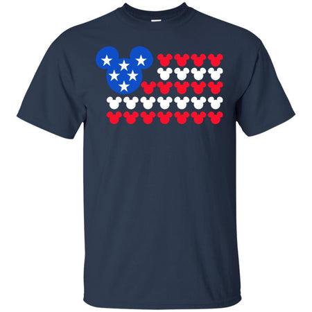 Mickey American Flag 4th July T-Shirt Men Women HT206