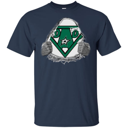 Dad Superman Fan Of Dallas Stars Hockey T-Shirt VA06