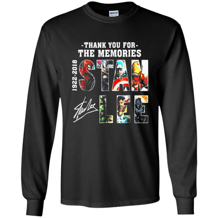 Excelsior Stan Lee Thank You For The Memories Shirt G240 Gildan LS Ultra Cotton T Shirt