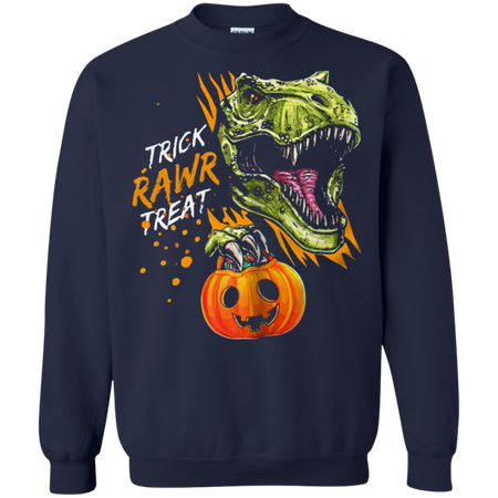 Trick Rawr Treat Halloween Trex Dinosaur Pumpkin Sweatshirt