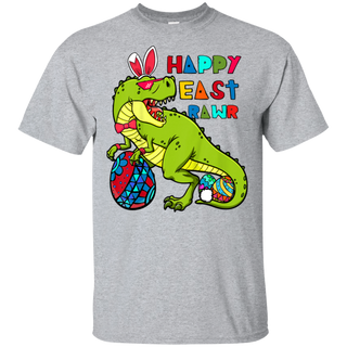 Kids Happy Eastrawr T Rex Dinosaur Easter Bunny Egg Shirt G200 Gildan Ultra Cotton T Shirt