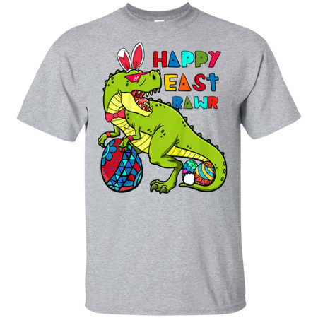 Kids Happy Eastrawr T Rex Dinosaur Easter Bunny Egg Shirt G200 Gildan Ultra Cotton T Shirt