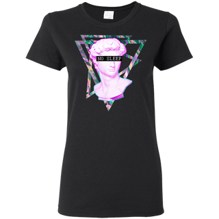 No Sleep Vaporwave Aesthethic Retro 80 s Shirt G500L Gildan Ladies 5 3 oz T Shirt