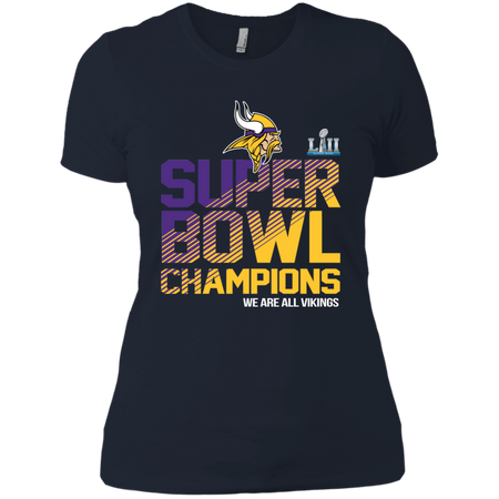 NFL Minnesota Vikings Charcoal Super Bowl LII Champions T shirt