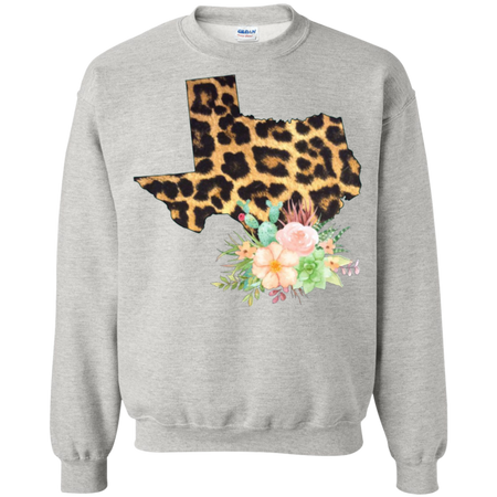 Leopard Print Texas Shirt, Country Shirt, Texas Gifts, Plus Size Available, Cactus and Flowers, Trendy, Woman Shirt, Cactus Shirt, Southern