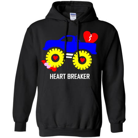Heart Breaker Blue Monster Truck Valentine s Day T shirt