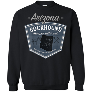 Mens Arizona Rockhound Rock Collector Gear Shirt G180 Gildan Crewneck Pullover Sweatshirt 8 oz