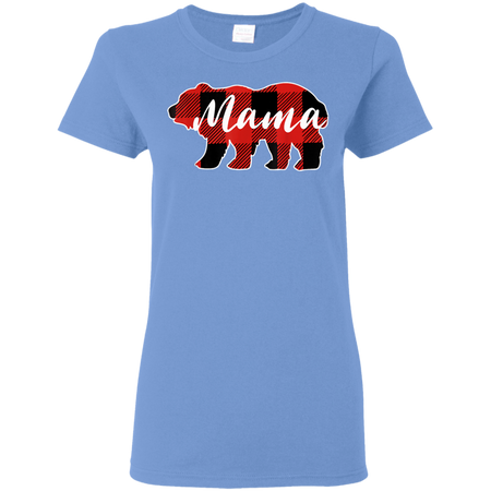 Mama Bear Black Red Lattice Shirt Men Women Kids Shirt G500L Gildan Ladies 5 3 oz T Shirt
