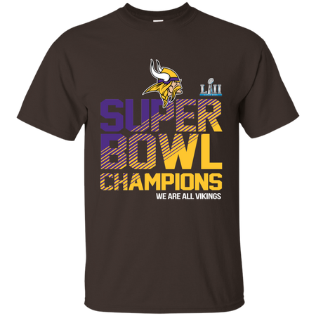 NFL Minnesota Vikings Charcoal Super Bowl LII Champions T shirt