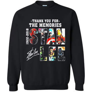 Excelsior Stan Lee Thank You For The Memories Shirt G180 Gildan Crewneck Pullover Sweatshirt 8 oz