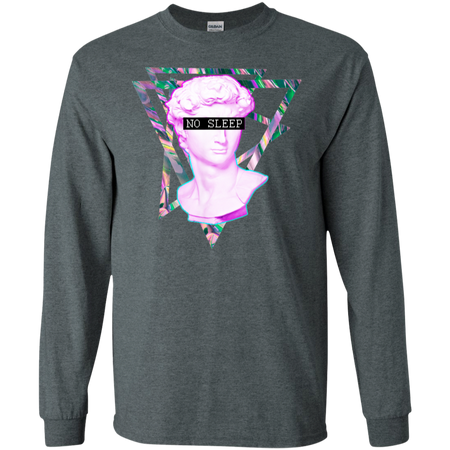 No Sleep Vaporwave Aesthethic Retro 80's Shirt G240 Gildan LS Ultra Cotton T-Shirt