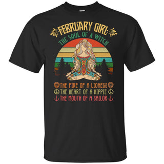 February Yoga Girl Soul Fire Heart Mouth T-shirt for Yoga Lover HA06