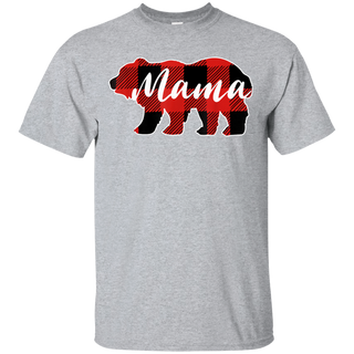 Mama Bear Black Red Lattice Shirt Men Women Kids Shirt G200 Gildan Ultra Cotton T Shirt