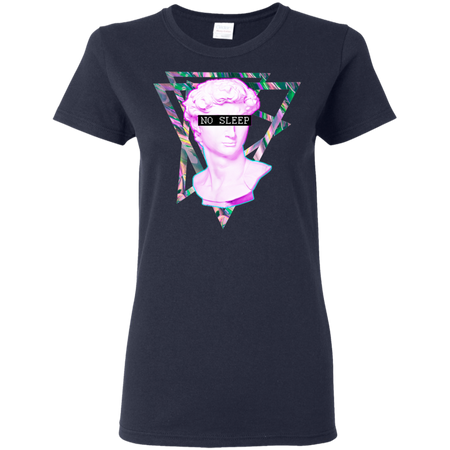 No Sleep Vaporwave Aesthethic Retro 80 s Shirt G500L Gildan Ladies 5 3 oz T Shirt