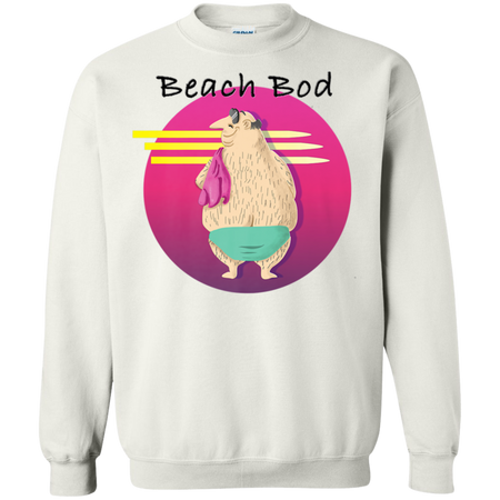 Beach Bod Shirt G180 Gildan Crewneck Pullover Sweatshirt  8 oz.