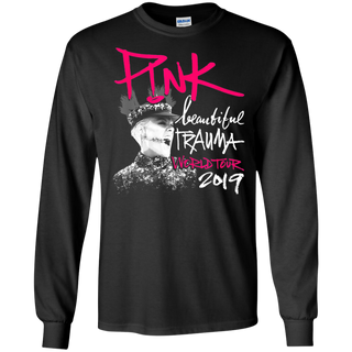 Beautiful Deep Pink 2019 Tour Trauma Fan Shirt G240 Gildan LS Ultra Cotton T Shirt