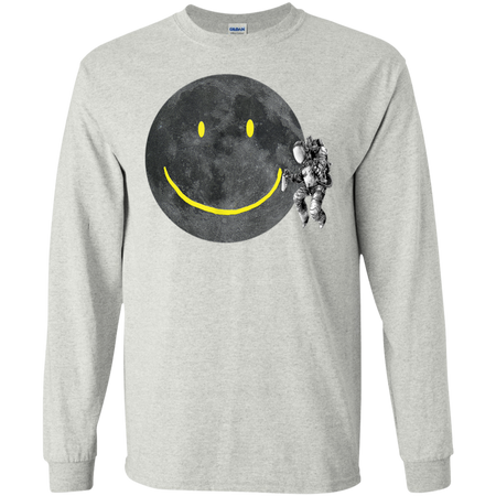 Astronaut Make A Smile On The Moon Shirt G240 Gildan LS Ultra Cotton T-Shirt