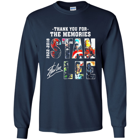 Excelsior Stan Lee Thank You For The Memories Shirt G240 Gildan LS Ultra Cotton T Shirt