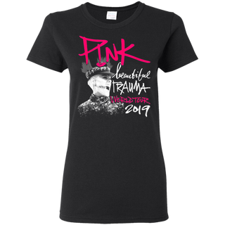 Beautiful Deep Pink 2019 Tour Trauma Fan Shirt G500L Gildan Ladies' 5.3 oz. T-Shirt