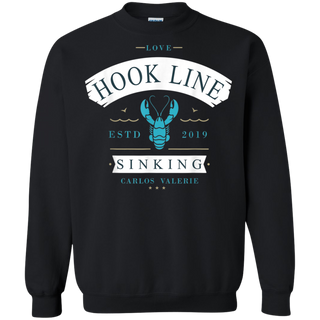 Hook Line Sinking Shirt G180 Gildan Crewneck Pullover Sweatshirt 8 oz