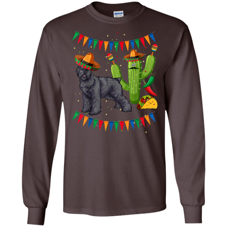 Sombrero Bouvier Des Flandres Dog Mexico Cinco De Mayo Shirt G240 Gildan LS Ultra Cotton T Shirt