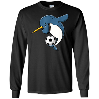 Dabbing Narwhal Soccer Soccer Narwhal Shirt G240 Gildan LS Ultra Cotton T Shirt